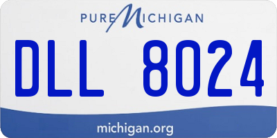 MI license plate DLL8024