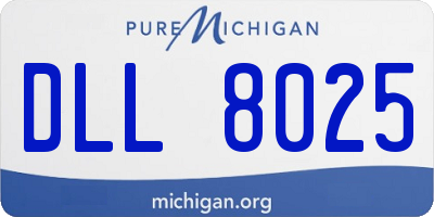 MI license plate DLL8025