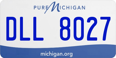 MI license plate DLL8027