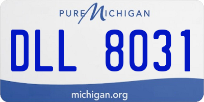 MI license plate DLL8031