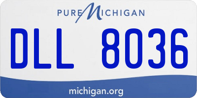 MI license plate DLL8036