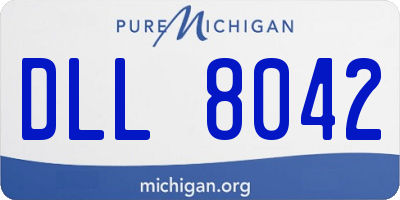MI license plate DLL8042