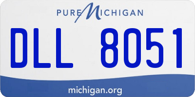 MI license plate DLL8051