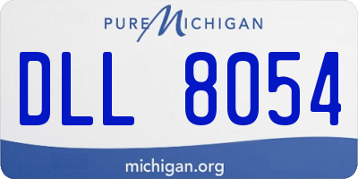 MI license plate DLL8054