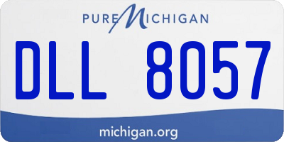 MI license plate DLL8057