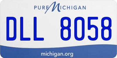 MI license plate DLL8058