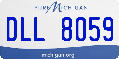 MI license plate DLL8059