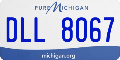 MI license plate DLL8067