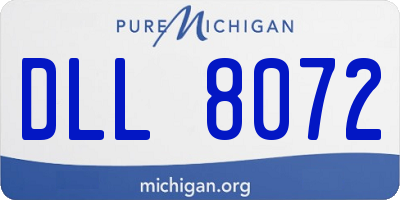 MI license plate DLL8072
