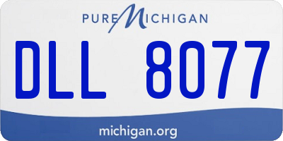 MI license plate DLL8077