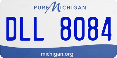 MI license plate DLL8084
