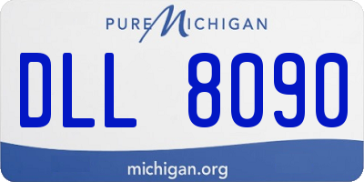 MI license plate DLL8090