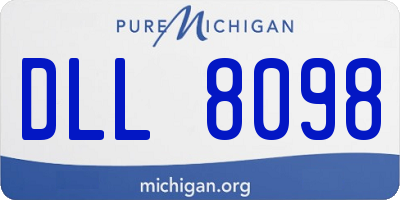 MI license plate DLL8098