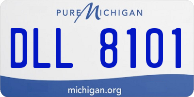 MI license plate DLL8101