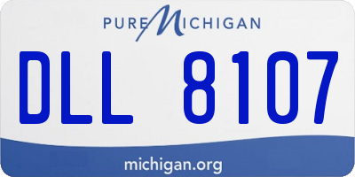 MI license plate DLL8107
