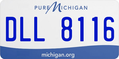 MI license plate DLL8116