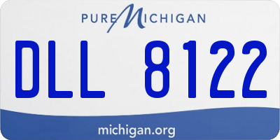 MI license plate DLL8122