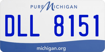 MI license plate DLL8151