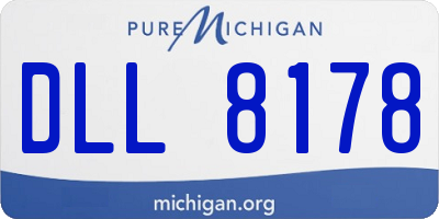 MI license plate DLL8178