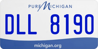 MI license plate DLL8190