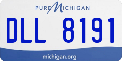 MI license plate DLL8191