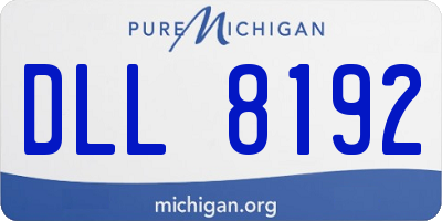 MI license plate DLL8192