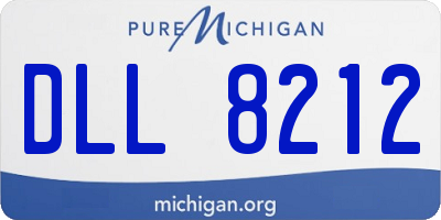 MI license plate DLL8212