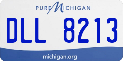 MI license plate DLL8213