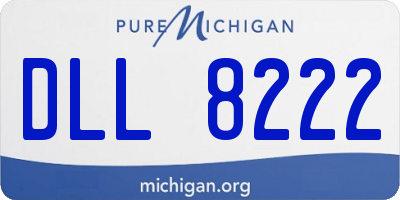 MI license plate DLL8222