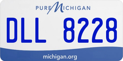 MI license plate DLL8228