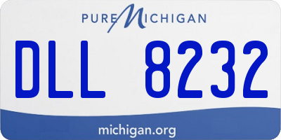 MI license plate DLL8232