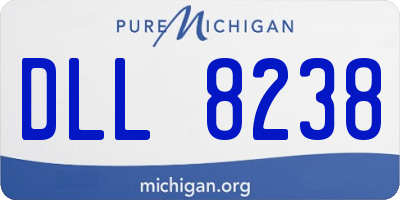 MI license plate DLL8238