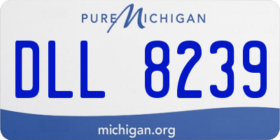 MI license plate DLL8239