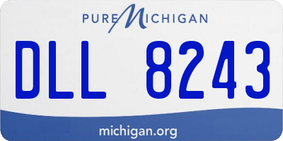 MI license plate DLL8243