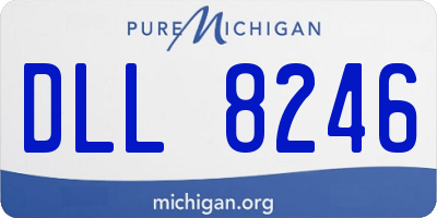 MI license plate DLL8246