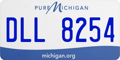 MI license plate DLL8254