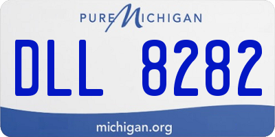MI license plate DLL8282