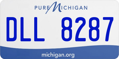 MI license plate DLL8287