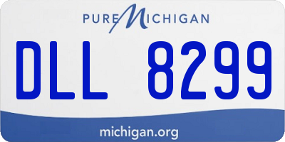 MI license plate DLL8299