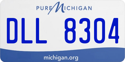 MI license plate DLL8304