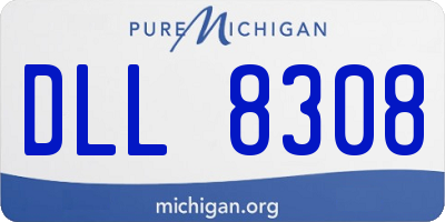 MI license plate DLL8308