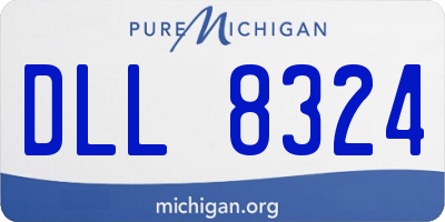 MI license plate DLL8324