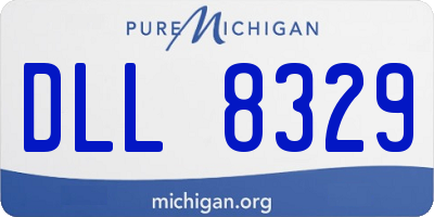 MI license plate DLL8329