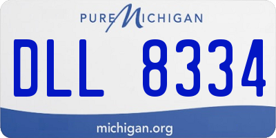 MI license plate DLL8334