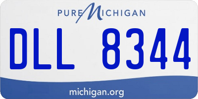 MI license plate DLL8344