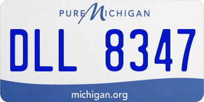 MI license plate DLL8347
