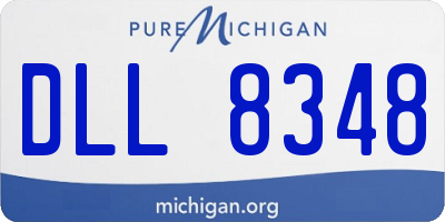 MI license plate DLL8348