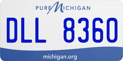 MI license plate DLL8360