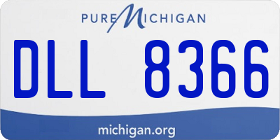 MI license plate DLL8366