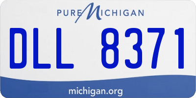 MI license plate DLL8371